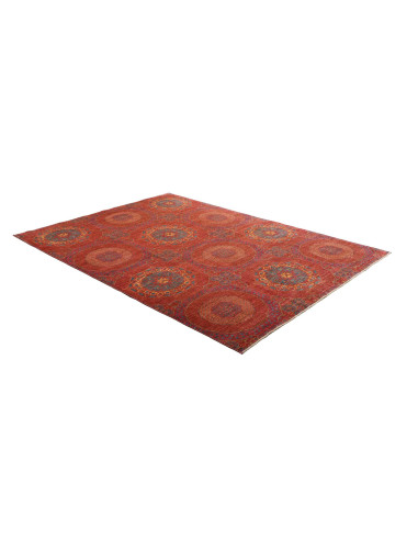 Rug Mamlouk Pakistan 170x228 Rust Red Teal Blue