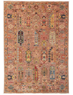 Tappeto Tribal Pakistan 129x180 Terracotta Blu