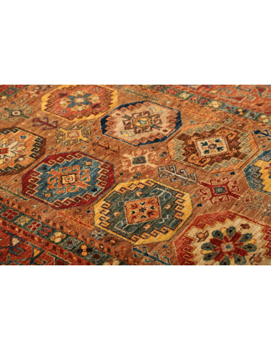 Tappeto Tribal Pakistan 122x190 Terra Cotta Blu