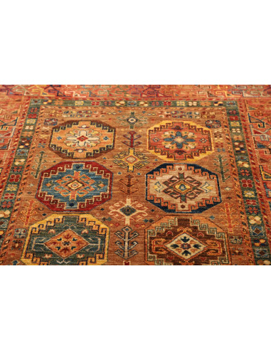 Tappeto Tribal Pakistan 122x190 Terra Cotta Blu