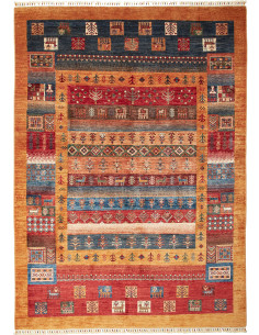 Rug Mosaic Pakistan 170x245 Terracotta Blue Red