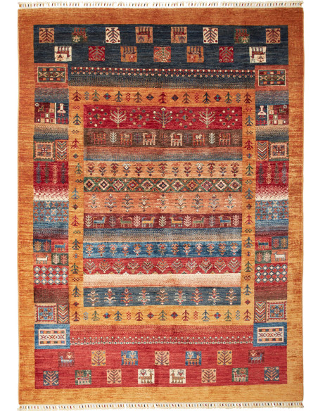 Rug Mosaic Pakistan 170x245 Terracotta Blue Red