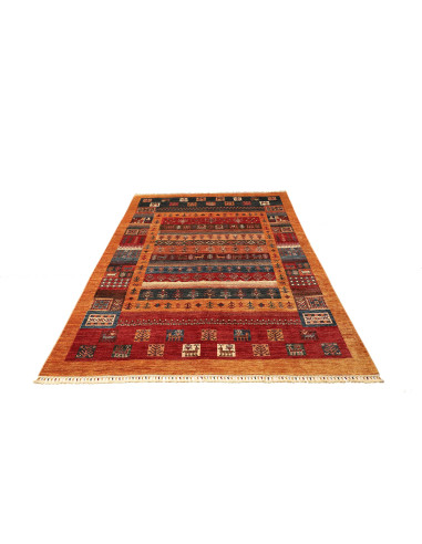 Rug Mosaic Pakistan 170x245 Terracotta Blue Red