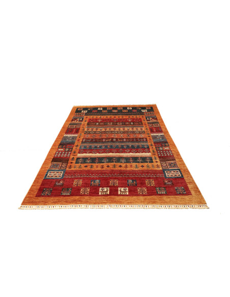 Rug Mosaic Pakistan 170x245 Terracotta Blue Red