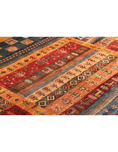 Rug Mosaic Pakistan 170x245 Terracotta Blue Red