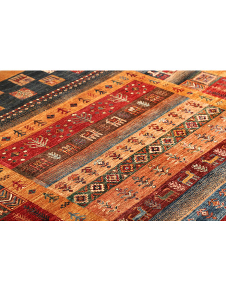 Rug Mosaic Pakistan 170x245 Terracotta Blue Red