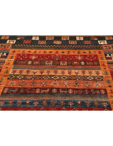 Rug Mosaic Pakistan 170x245 Terracotta Blue Red