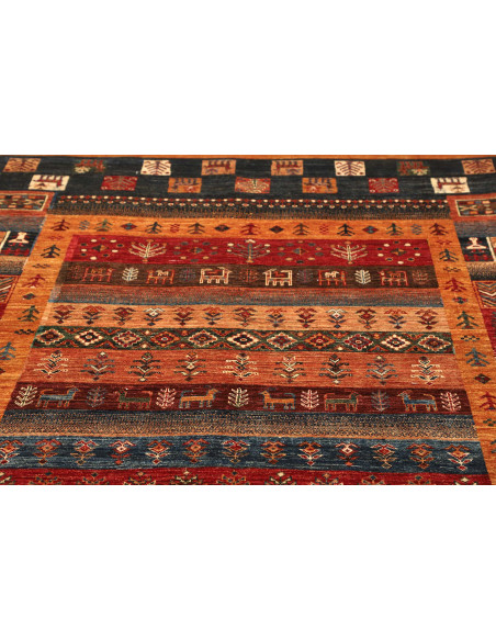 Rug Mosaic Pakistan 170x245 Terracotta Blue Red