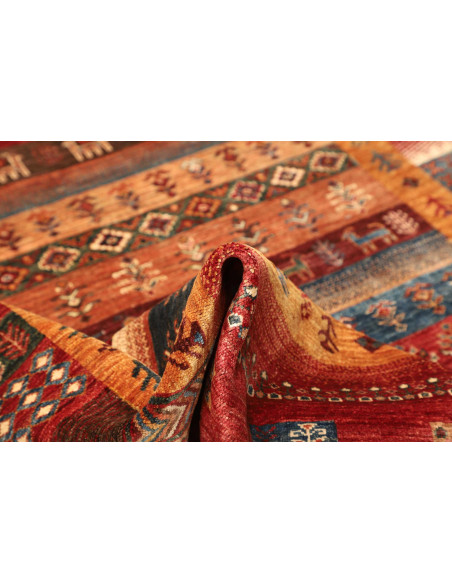 Rug Mosaic Pakistan 170x245 Terracotta Blue Red
