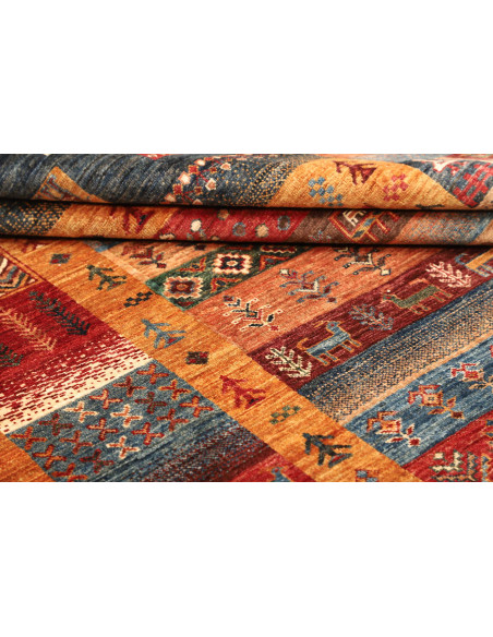 Rug Mosaic Pakistan 170x245 Terracotta Blue Red