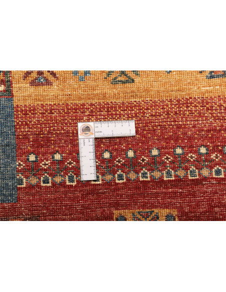 Rug Mosaic Pakistan 170x245 Terracotta Blue Red