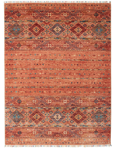 Rug Rubin Pakistan 150x202 Terracotta Orange Bl