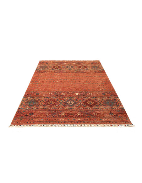 Rug Rubin Pakistan 150x202 Terracotta Orange Bl