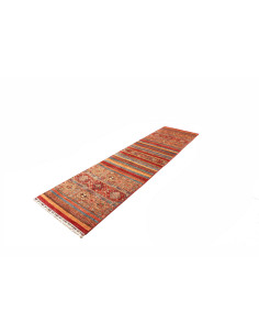 Tappeto Samarkand Pakistan 80x304 Rosso Mattone 2
