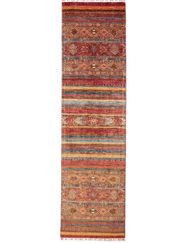 Tappeto Samarkand Pakistan 82x294 Rosso Terraco