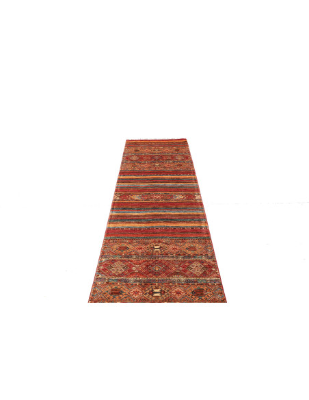 Tappeto Samarkand Pakistan 82x294 Rosso Terraco