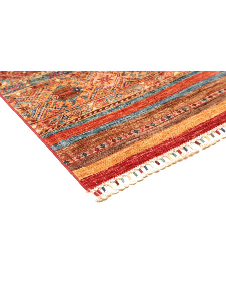 Tappeto Samarkand Pakistan 82x294 Rosso Terraco
