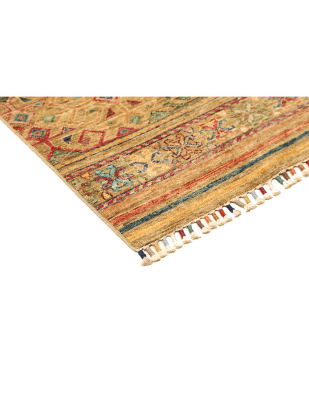 Rug Rubin Pakistan 79x251 Beige Gold Red Green
