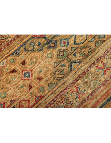 Rug Rubin Pakistan 79x251 Beige Gold Red Green