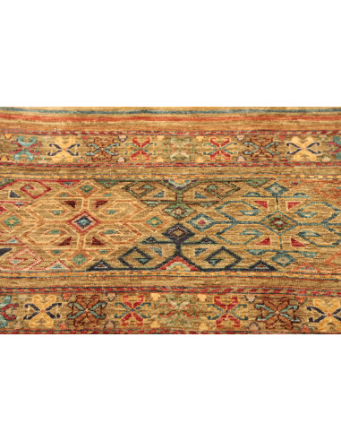 Rug Rubin Pakistan 79x251 Beige Gold Red Green