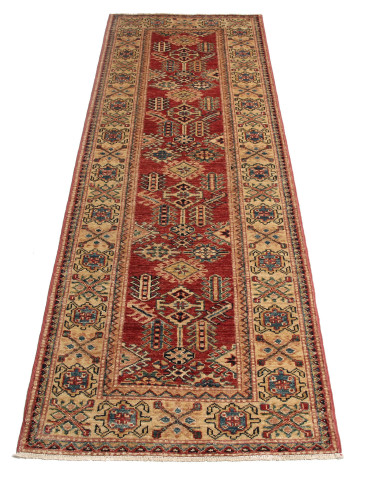 Tappeto Kazak Fine Pakistan 76x232 Rosso Terrac