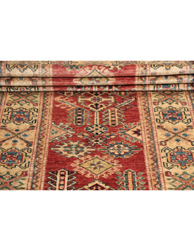 Tappeto Kazak Fine Pakistan 76x232 Rosso Terrac