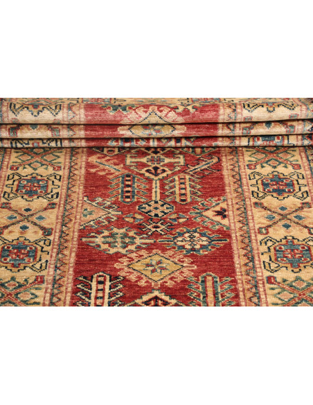 Tappeto Kazak Fine Pakistan 76x232 Rosso Terrac