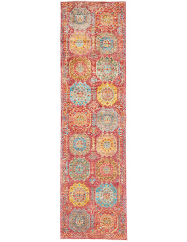 Tappeto Tribal Pakistan 75x278 Rosso Bruciato A