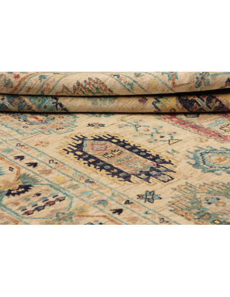 Tappeto Tribal Pakistan 151x200 Beige Crema Blu