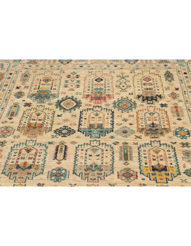 Rug Tribal Pakistan 168x234 Cream Ivory Teal Bl