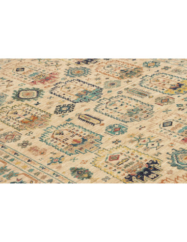 Rug Tribal Pakistan 168x234 Cream Ivory Teal Bl