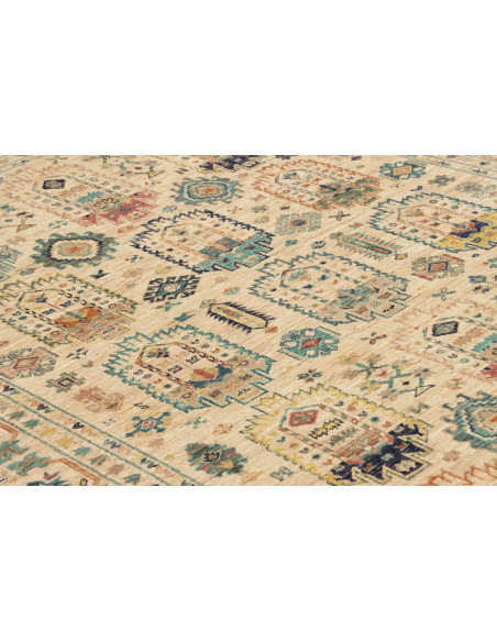 Rug Tribal Pakistan 168x234 Cream Ivory Teal Bl