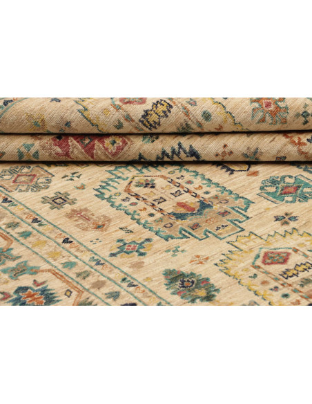 Rug Tribal Pakistan 168x234 Cream Ivory Teal Bl