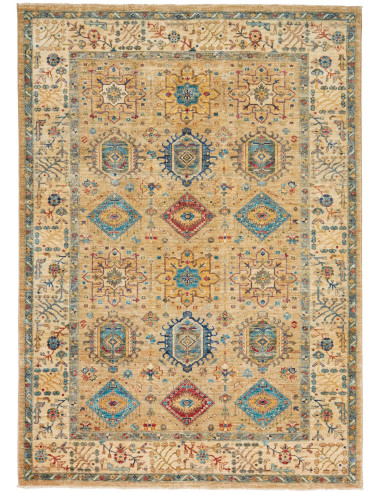 Rug Tribal Pakistan 167x232 Beige Blue Red Yell