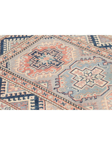 Tappeto Kazak Afghanistan 82x124 Grigio Blu Blu