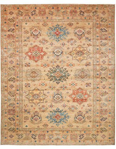 Rug Kazak Fine Pakistan 252x315 Sand Beige Blue