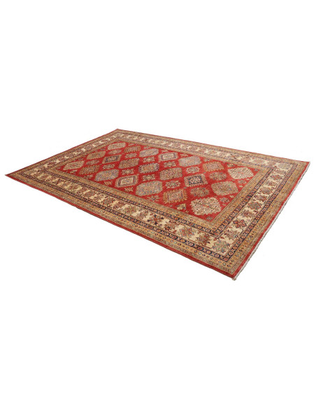Tappeto Kazak Fine Pakistan 200x296 Rosso Borde