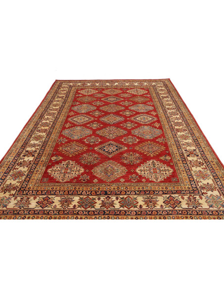 Rug Kazak Fine Pakistan 200x296 Bordeaux Red Cr