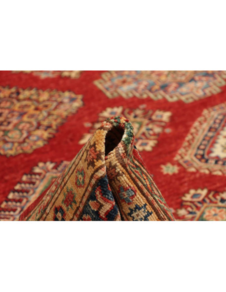 Tappeto Kazak Fine Pakistan 200x296 Rosso Borde