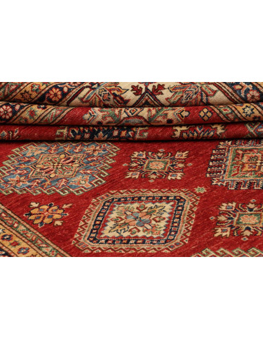 Tappeto Kazak Fine Pakistan 200x296 Rosso Borde