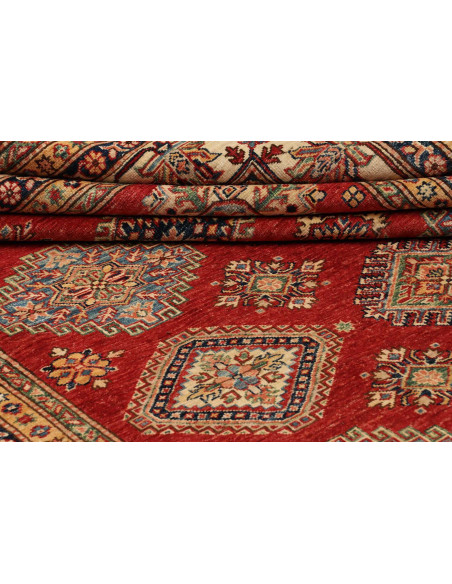 Rug Kazak Fine Pakistan 200x296 Bordeaux Red Cr