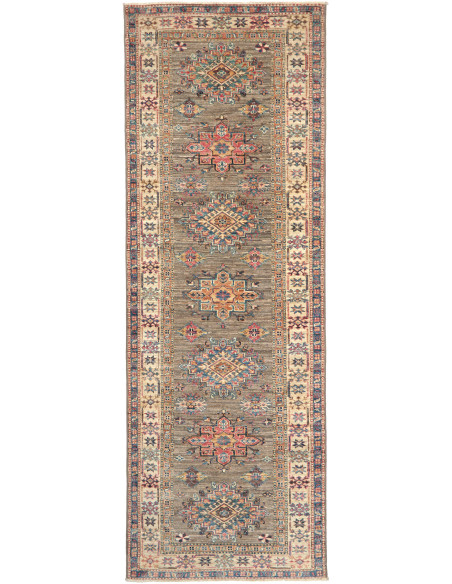 Tappeto Kazak Fine Pakistan 80x243 Grigio Marro