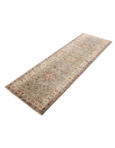 Rug Kazak Fine Pakistan 80x243 Grey Brown Coral 2