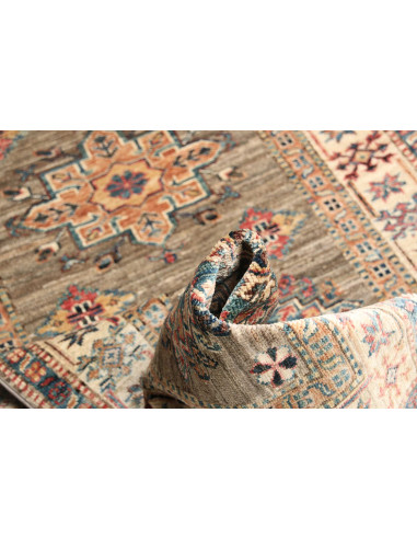 Tappeto Kazak Fine Pakistan 80x243 Grigio Marro