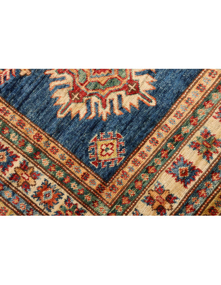 Rug Kazak Fine Pakistan 83x386 Petrol Blue Terr