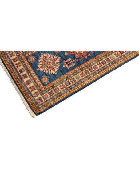 Rug Kazak Fine Pakistan 83x386 Petrol Blue Terr