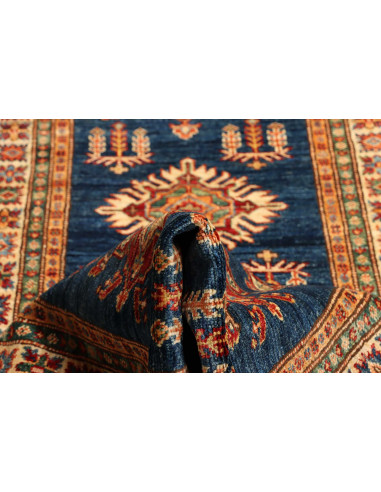Rug Kazak Fine Pakistan 83x386 Petrol Blue Terr