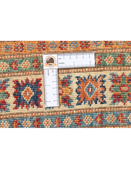 Tappeto Kazak Fine Pakistan 83x386 Blu Petrolio