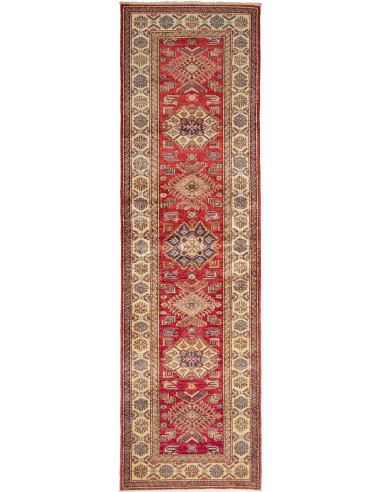 Tappeto Kazak Fine Pakistan 80x290 Rosso Terrac