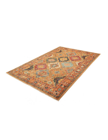 Tappeto Tribal Pakistan 164x239 Oro Blu Marino